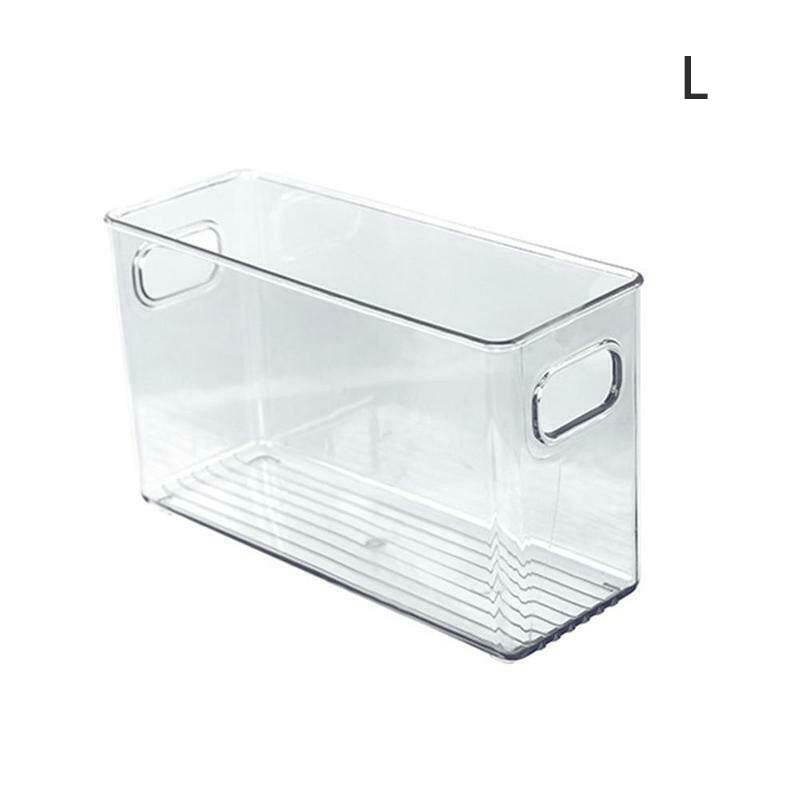 1pc Refrigerator Organizer Bins Stackable Fridge Food Storage Box With Handle Clear Plastic Pantry Food Freezer Organizer Tool